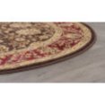 thumbnail image 4 of Transitional Area Rug (5'3'' Round) Floral Brown, Sage Green Indoor Round Easy to Clean, 4 of 6