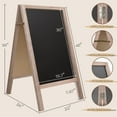 thumbnail image 2 of YEXJ Extra Large Wooden 40x22 Chalkboard, Double-Sided Sidewalk A Frame Chalkboard Sign, Sturdy Sandwich Board for Restaurant, Business or Wedding, Grey, 2 of 14