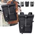 thumbnail image 1 of Mochila enrollable para hombre Bolsa de viaje impermeable para portátil de gran capacidad con correas ajustables, múltiples bolsillos, tejido ligero y duradero para trabajo, ocio, 20,47x7,48x5,51, 1 of 5