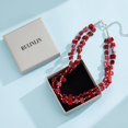 thumbnail image 5 of GHSDFBB Boho Layered Shell Beaded Necklaces Handmade Colored Bead Short Necklace Holiday Style Costume Jewelry for Women, 5 of 5
