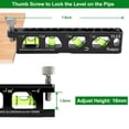 thumbnail image 4 of Huepar Torpedo Level, Magnetic Conduit Level with 4 Vials, Spirit Level with V-Groove and Magnet Track, High Precision Bubble Level, Double Scale, 4 of 10