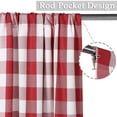 thumbnail image 2 of 2 Pcs Buffalo Plaid Curtains, Gingham Yarn Dyed Rod Pocket Light Filtering Curtain Drapes, 2 of 8