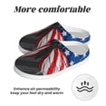 thumbnail image 6 of Fotbe Butterfly With USA Flag Pattern Women's Fuzzy Curly Fur Memory Foam Loafer Slippers Indoor Outdoor Slippers Winter Home Shoes-37/38, 6 of 7