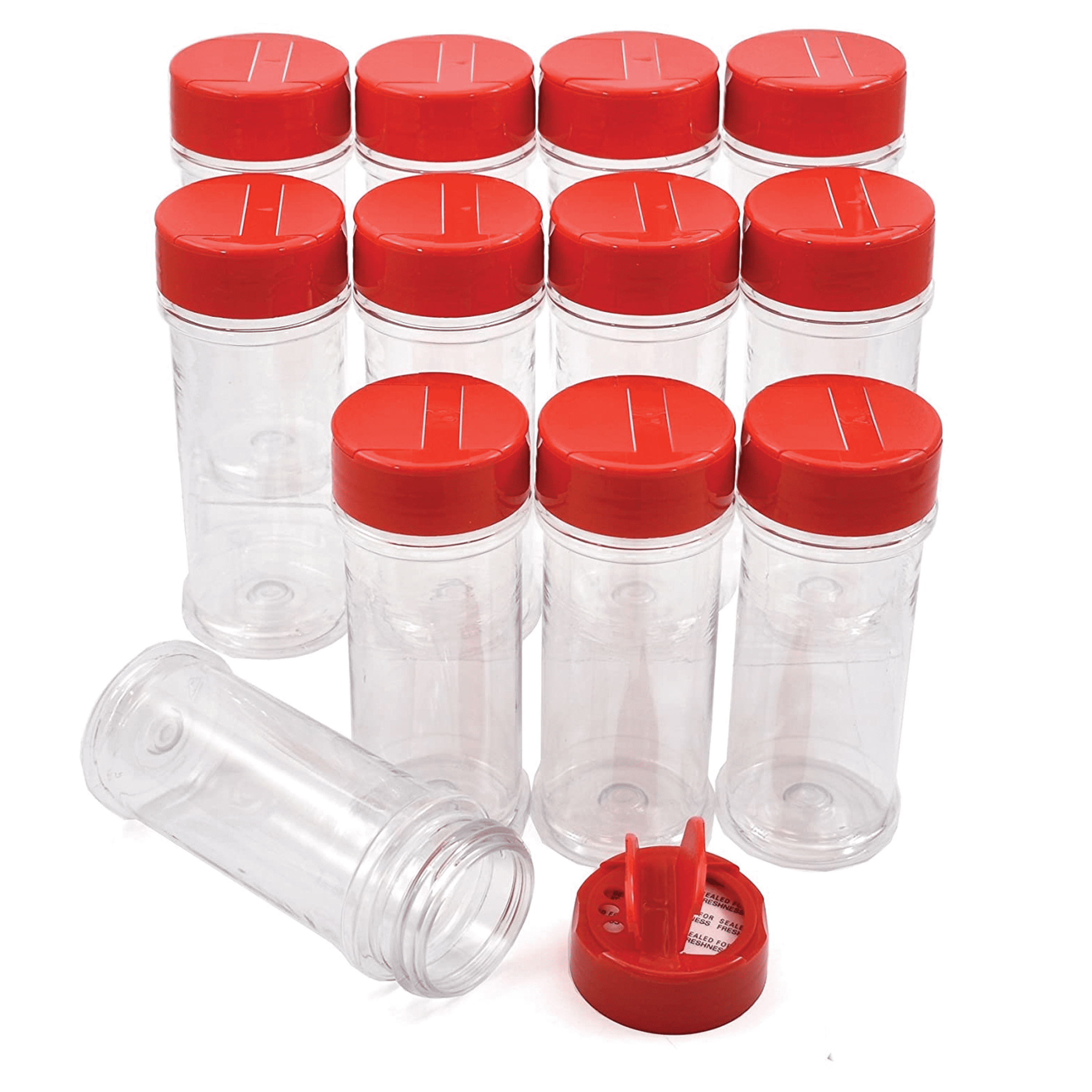 Cornucopia Brands-1oz Mini Plastic Spice Jars With Red Lids And Sifters  12pk : Target