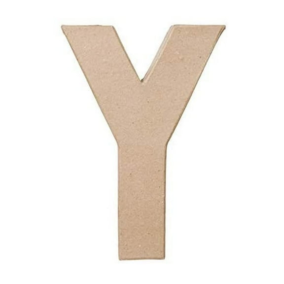Paper Mache Letter Letter Y 8" x 5.5" Size 1 Each