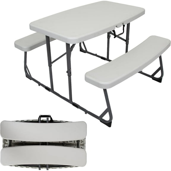 Compact Picnic Table, White