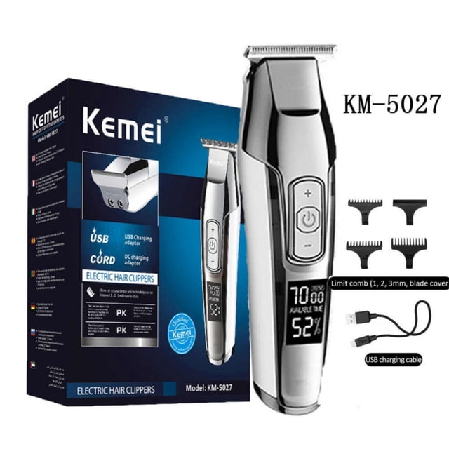 Cortapelos Kemei KM-5027 Barbero Profesional Color Plata