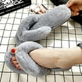 thumbnail image 3 of SPRING PARK Aerusi Women Faux Fur Flip Flops Slide Slippers Anti-Slip Flip Flops Home Shoes, 3 of 7