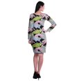 thumbnail image 3 of Moomaya Womens Full Sleeve Printed Midi Length Printed Bodycon Dress, 3 of 7