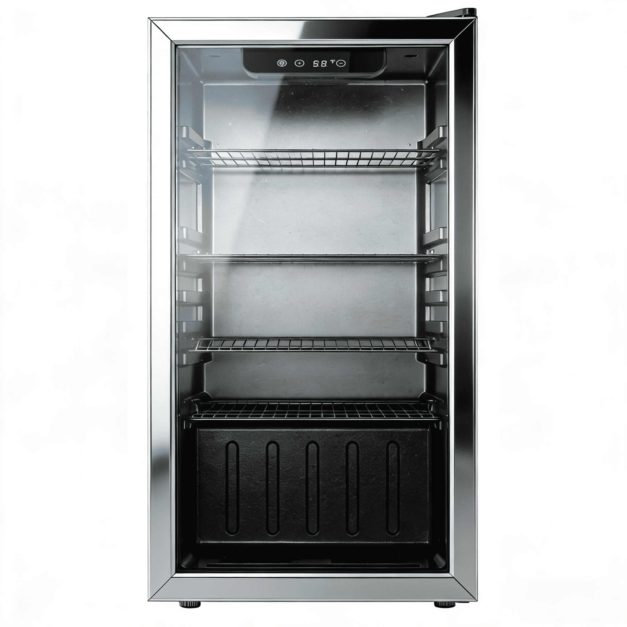 Auseo 3.2 Cu.ft Beverage Refrigerator, 120 Can Mini Fridge with Glass Door, Wine Cooler for Bar/Office/Home