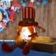 thumbnail image 4 of Adorno de muñeca del Día de la Independencia con piernas largas y sombrero alto iluminado, 4 of 5