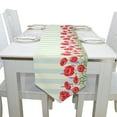 thumbnail image 4 of EREHome Blue Stripe Red Poppy Table Runner 13x70 Inches Blue Table Top Decoration, 4 of 5