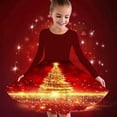 thumbnail image 2 of FamilyThread Girls Christmas Dress Long Sleeve Dress for Girls Swing Twirly Skater Dresses Tree Print Casual A Line Dresses For 4-12Y, 2 of 5