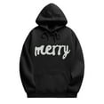thumbnail image 5 of MESSUEN Christmas Shirts for Women Christmas Sweatshirts for Women Thick Hoodie Top Long Sleeve Zip Up Sweatshirt Ladies Sweatshirts Long Sleeve Casual Tops for Women Black L, 5 of 5