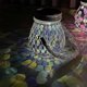 thumbnail image 4 of Faroles solares de jardín de cristal mosaico, lámparas de mesa para exteriores, color azul., 4 of 4