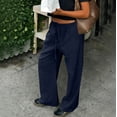 thumbnail image 4 of Dresfit Palazzo Sweatpants for Women Drawstring Baggy Pants Summer 2026 Long Beach Trousers Flowy Cooling Soild Pant with Pockets 2XL, 4 of 7