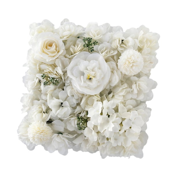 Panel de pared de flores, decoración de fondo de flores rosas, fondo de arreglo floral, 13,78 pulgadas x 13,78 pulgadas para s al aire libre y vacaciones