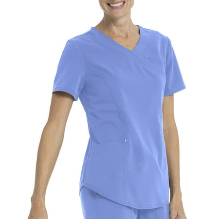 Scrubstar - Scrubstar Women's Antimicrobial Premium Ultimate Mock Wrap Scrub Top - Walmart.com