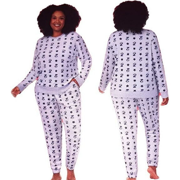 Disney Womens 2 Piece Silky Stretch Fleece Pajama Set