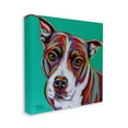 thumbnail image 3 of Stupell Industries Cute Dog Looking Portrait Bold Green Pop Style Background , 17 x 17, Design by Carolee Vitaletti, 3 of 5