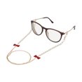 thumbnail image 2 of Unique Bargains 1 Pcs Mask Lanyard Eyeglasses Chain Bowknot Pearl Eyeglass Chain 27.56" Red Gold Tone, 2 of 5