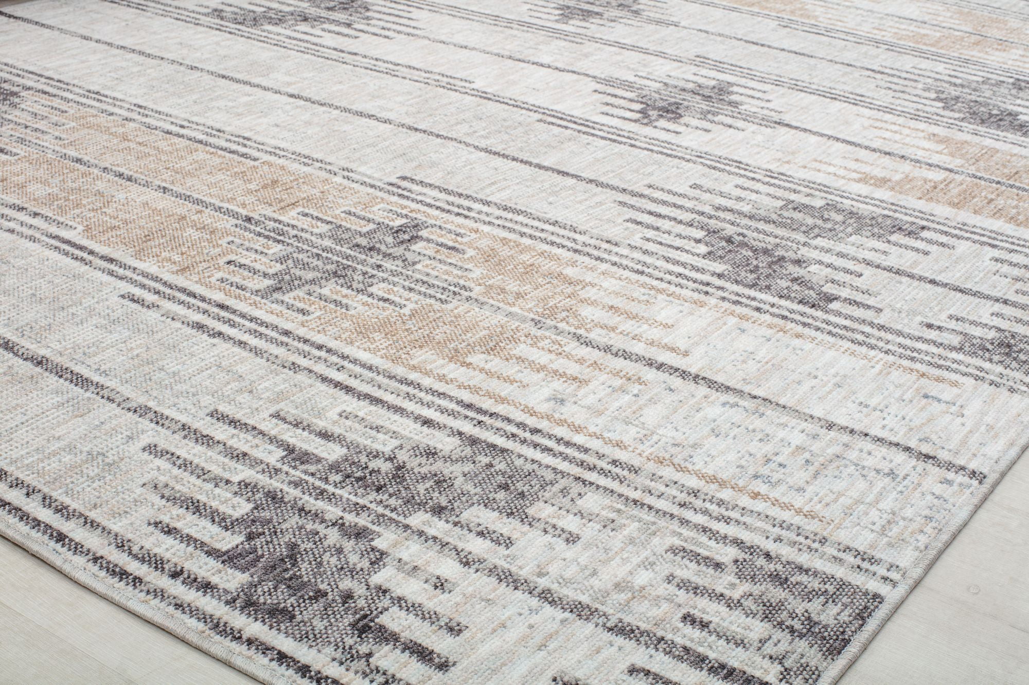 Mason Brooks Cressida CA55A Coastal Fog Moroccan Tribal Gray Area Rug, 2'6" x 8'