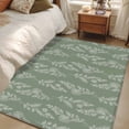 thumbnail image 4 of Dark Green Botanical Area Rugs 3'x5', Washable Small Throw Rugs for Living Room Bedroom, Pastoral Elegant Spring Floral Indoor Outdoor Rug Non-Slip Low Pile Carpet Runner Reversible Floor Mats, 4 of 8
