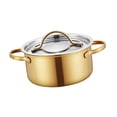 thumbnail image 3 of DOLITY Hotpot Cuisine Batterie de Cuisine Fruits de Mer Marmite Ramyun Cuiseur pour Cari Pâtes Ragoût Or, 3 of 9