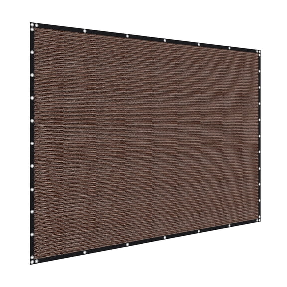 KFFKFF 90% Sun Shade Cloth, 10 x 12 ft Sun Shade Curtain with Stainless Steel Grommets, 140 GSM HDPE Material, for Outdoor, Patio, Garden, and Backyard (Brown)