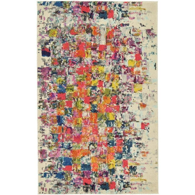 Unique Loom Estrella Bright Colors Area Rug 3' 3 x 5' 3 Rectangle Multi/Beige