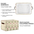 thumbnail image 2 of Yayeee Canvas Storage Basket with Handles for Shelves Fabric Bins Closet Organizer, Pastel Green Geometric, 2 of 8
