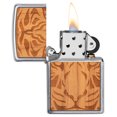 thumbnail image 4 of Zippo Woodchuck USA Cherry Tiger Head Brushed Chrome Pocket Lighter, 4 of 7