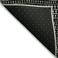thumbnail image 4 of 8' X 10' Taupe Charcoal And Gray Striped Washable Indoor Outdoor Area Rug, 4 of 5