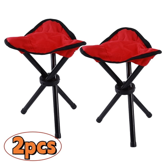 Picnic Outdoor Camping Portable Folding Chair Iron Foldable Three-Legged Stool Seat Hiking Tools Leisure Fishing Accessories