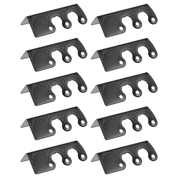 HOMEMAXS  10 Pcs Vintage Metal Corner Protector Baseboard Protectors Black