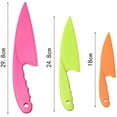 thumbnail image 2 of 3Pcs Plastic Kitchen Knife Set Nylon Kitchen Knives Colorful Cooking Knives for Baking Fruit Bread Salad Lettuce (Random Color), 2 of 5
