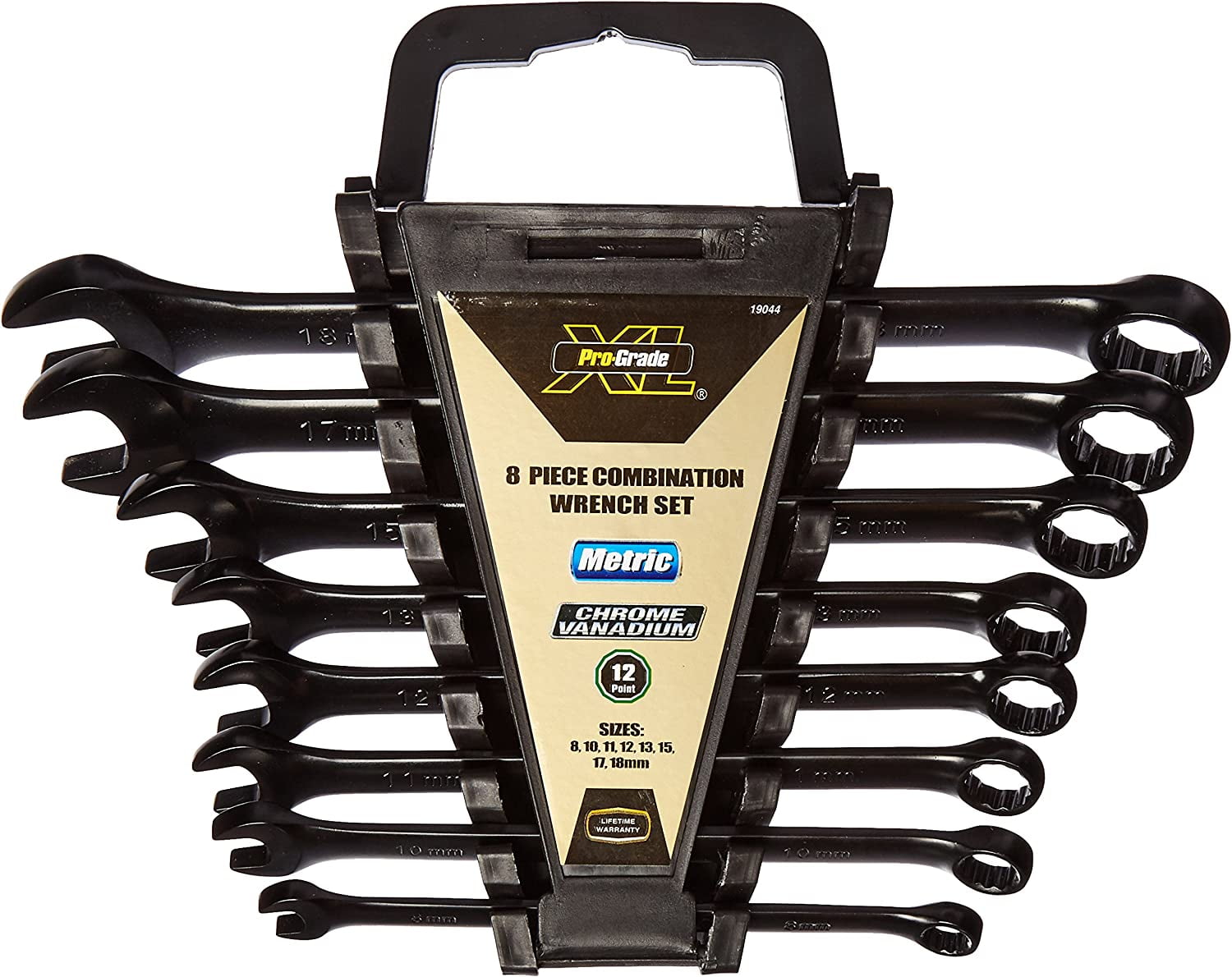 Pro-Grade Combination Wrench Set Metric 8-Piece, 19044