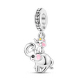 thumbnail image 5 of Silver elephant Pendant Animal &chameleon Charm, 5 of 6