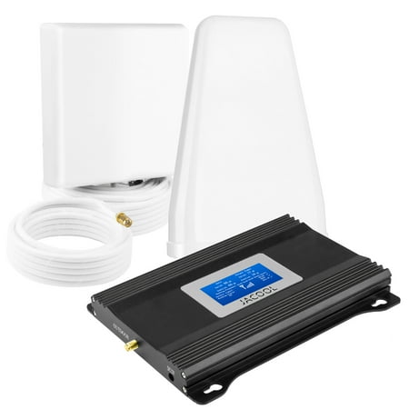 JACOOL Cell Phone Signal Booster with Screen | Up to 5000 Sq ft | For All US Carriers-Verizon ATT T-Mobile&More Cell Phone Booster for Home FCC Approved Cell Phone Repeater (Supports 5GHz Wi-Fi Only)
