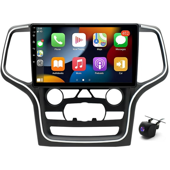 Molaner Car Stereo for Jeep Grand Cherokee 2014-2022, Wireless Carplay & Android Auto,10" Touch Screen Android 13 Radio, WiFi/GPS/SWC   AHD Rear View Camera,2 32G