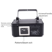 DJ Party Lights, 3D Animation RGB Stage Lighting, DMX512 Music Sound Activated Disco Projector Lights, Remote Control Beam Effect Scan Light for Bar Wedding Nightclub Live Show