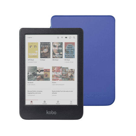 Kobo Clara Colour eReader with Case Bundle (Cobalt Blue Basic SleepCover, Case Bundle)