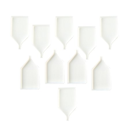 

10Pcs Diamond Painting Drill Plate Plastic Tray Tool Kits for Rhinestone Storage