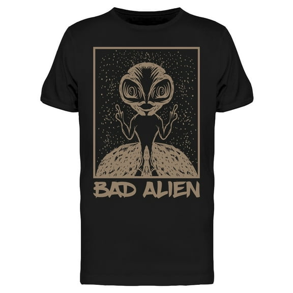 Bad Alien   T-Shirt Men -Image by Shutterstock, Male Small