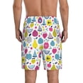 thumbnail image 3 of Kdxio Doodle Fruits Print Mens Sleep Shorts Bottoms Soft Comfy Pajama Wear Pants with Drawstring Pockets, 3 of 7