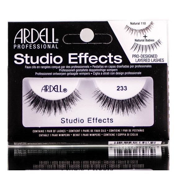 233 , Ardell Professional Studio Effects Custom Layered Lashes , Hair Scalp Skin Body - Pack of 3 w/ SLEEK Teasing Comb