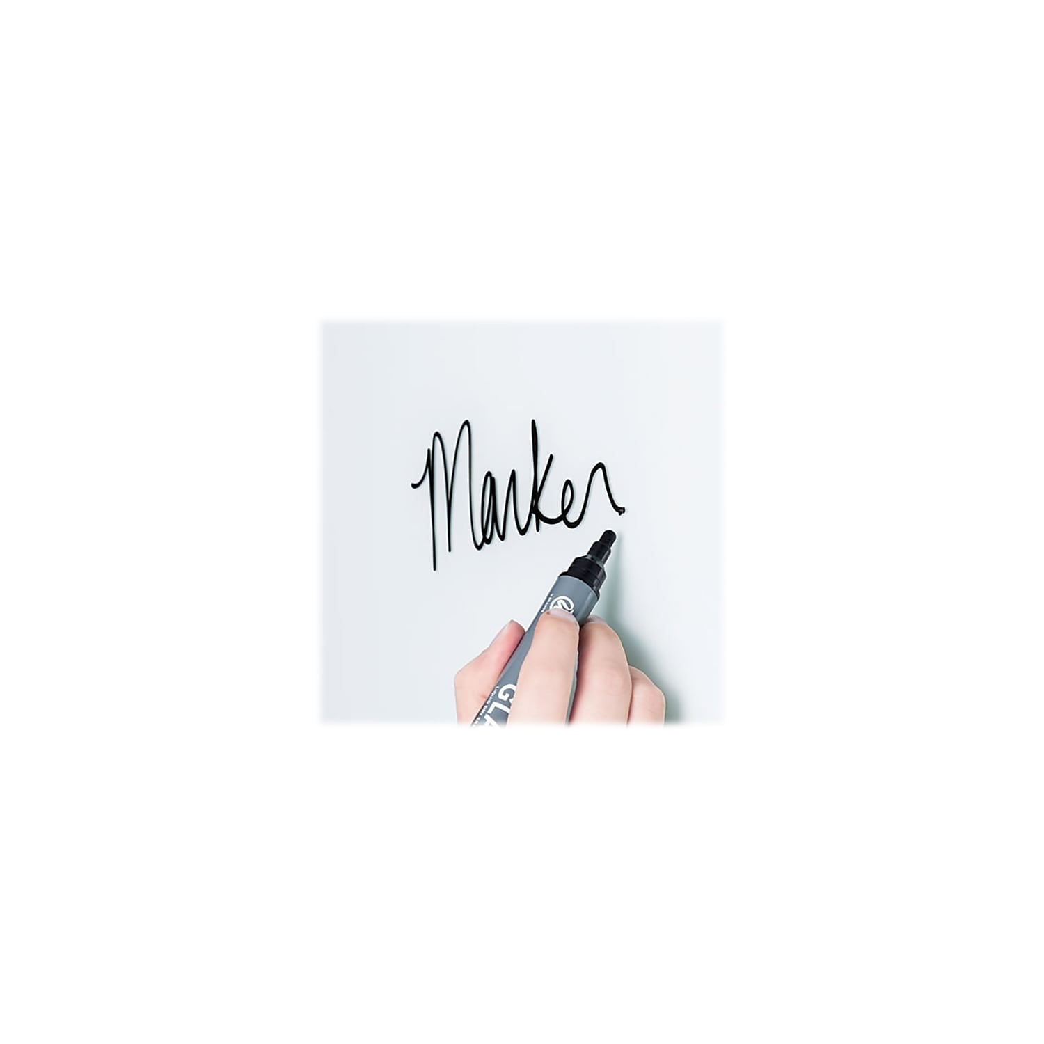 U Brands Magnetic Glass Dry Erase Board Value Pack, 36 X 36, White