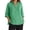 Green, variant on Women Linen Shirts 3/4 Sleeve V Neck Tee Loose Casual Summer Linen Blouses Green S