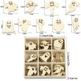 thumbnail image 3 of 72Pcs Wooden Halloween Cutouts Ghost Shapes Wooden Slices Hanging Ornaments Embellishments Set, 3 of 4