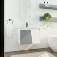 Modern 28 Inch Small Bathroom WallMounted Vanity with Sink Ideal for